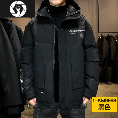 HongZun棉衣男士外套冬季2020新款日系潮流工装羽绒棉服秋冬装棉袄上衣服棉衣