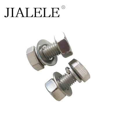 JIALELE 不锈钢螺丝穿钉带帽组合件(M8*25))强度6.8 4个/套