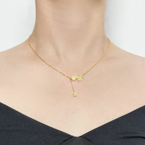 北京黄金女士足银项链日韩风格优雅百搭无镶嵌送恋人佳品