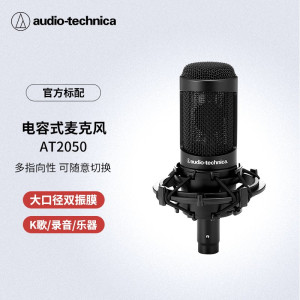 Audio Technica AT2050铁三角录音直播K歌大震膜电容话筒麦克风