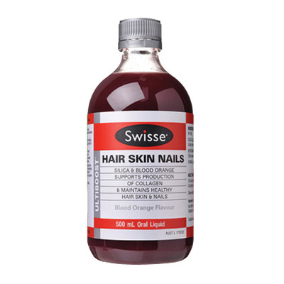澳洲swisse胶原蛋白液精华500ml护发美肤指甲饮料血橙味补充胶原蛋白皮肤好