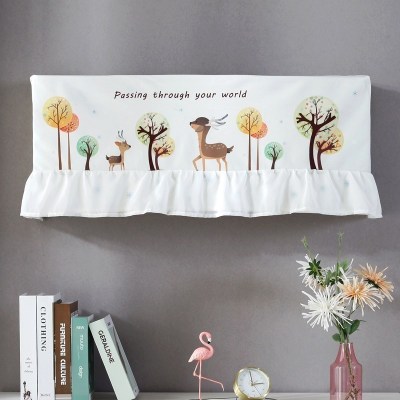 空调罩挂机防尘罩开机不取挂式空调套1.5匹2P空调套盖巾 神鹿森林 1-1.5P(85-90厘米)开机不取