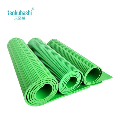 天空桥 绝缘胶皮 绿色条纹8mm*1m*5m 卷