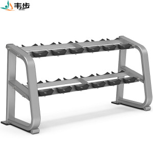 韦步F-1043商用双层六副哑铃放置架 健身房6付哑铃架