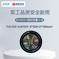 秦源牌 YJLV22-0.6/1KV-3*300+2*150mm² 铝芯低压钢带铠装电力电缆 元/米 定制商品 联系客服