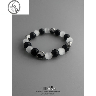 JiMiBAR CODE 中式国潮风太极两仪手链男士ins个性时尚小众简约手串女