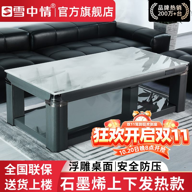雪中情电暖桌取暖桌电暖炉升降电暖茶几多功能家用客厅烤火桌电烤炉电炉子取暖器电暖器X24V800君临天下1.8米