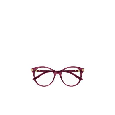 古驰(GUCCI)几何框平光镜再生醋酸酯女士太阳镜简约时尚潮牌搭配 红色