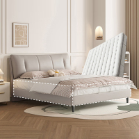 喜临门尼亚pro+净眠M60 真皮艺大双人床主次卧室现代简约尼亚pro[床架]+净眠M60床垫-软硬适中