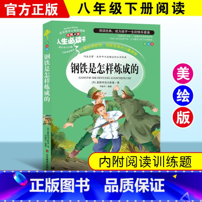 [正版]钢铁是怎样炼成的 中小学生彩图7-9-12岁青少年版儿童文学书籍初中原著三年级四年级课外书二三四五六年级青少年