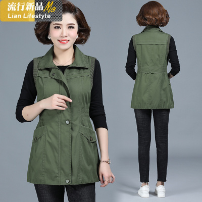 恋名媛中老年奶奶马甲女春秋装加大码宽松妈妈保暖马夹中年春季外穿背心妈妈装