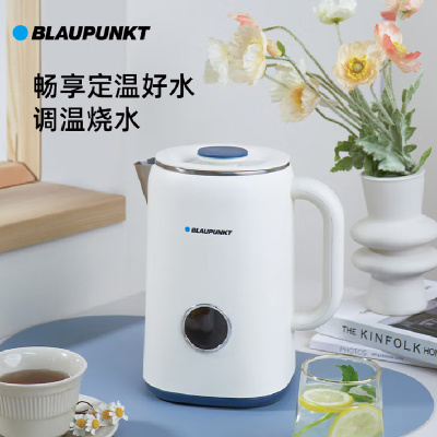 BLAUPUNKT蓝宝电热水壶家用1.7L大容量双层防烫烧水壶食品级304不锈钢煮水壶 智能触控 BP-DRSH08