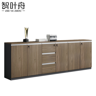 智叶舟矮柜文件柜五门三抽240*40*80cm台