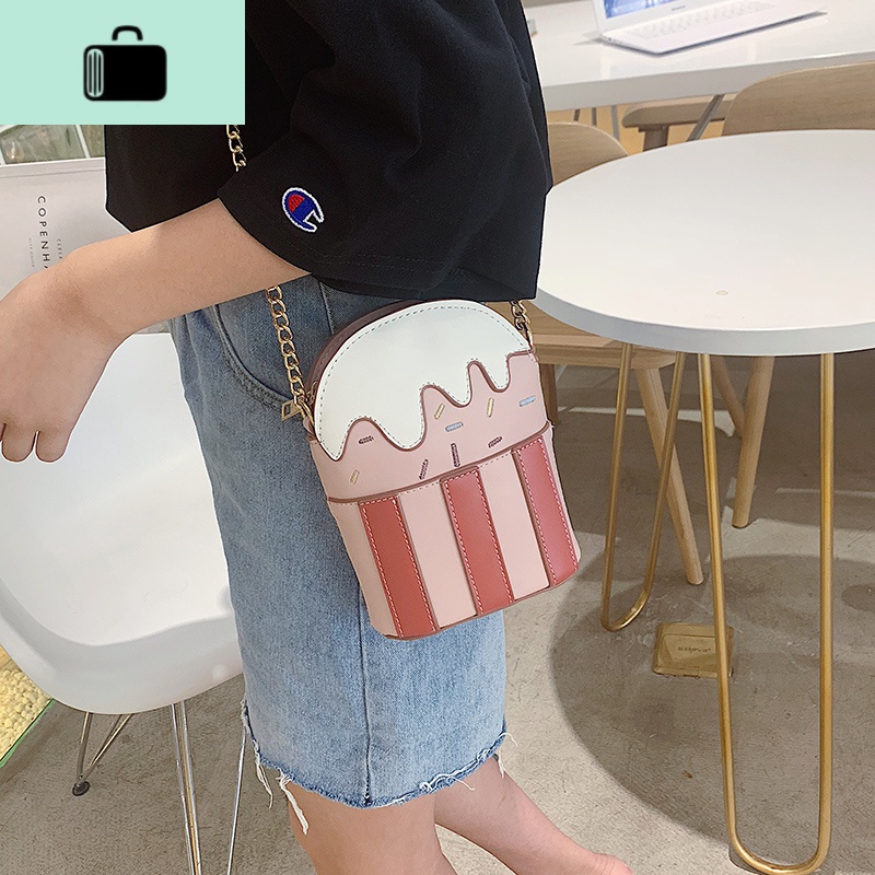 高级感洋气可爱小包包女包新款2020夏季百搭ins质感斜挎包水桶包NEW LAKE女斜挎包