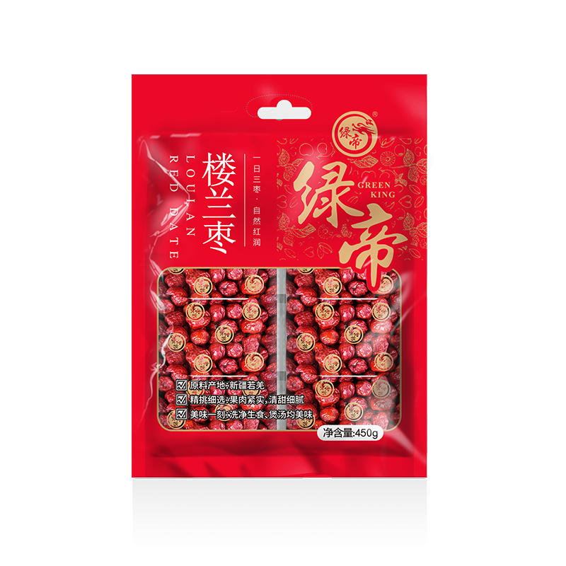 绿帝 楼兰枣450g 红枣 灰枣 新疆 小包 煲汤泡水
