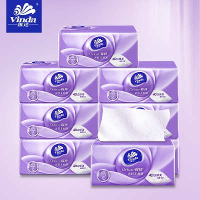 维达(vinda)抽纸8大包整箱立体美纸巾家庭家用实惠装