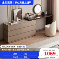 全友家居现代简约梳妆台斗柜一体轻奢高级感主卧转角梳妆台