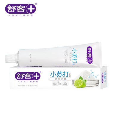 舒客+ 洁白细护小苏打牙膏105g*1支(清爽柠檬香型)