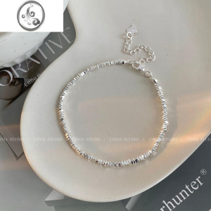 JiMi简约小众设计感碎银子珍珠手链叠戴女2023年新气质手饰高级感