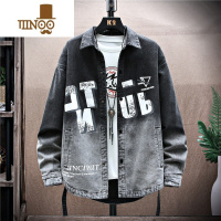 YANXU青少年牛仔外套男孩初中高中学生夹克帅气大童男装秋装上衣