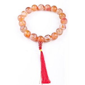 梦克拉Mkela 磨砂橙红色玛瑙手链把件 红玛瑙 盛典 摆件 玛瑙 盛典