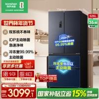 容声526升双净双系统法式多门四开门电冰箱家用一级能效风冷无霜节能大容量国家补贴BCD-526WD1MPA灰