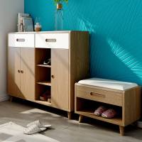 家私 超薄北欧鞋柜玄关柜简约省空间家用大容量翻斗鞋柜18B1