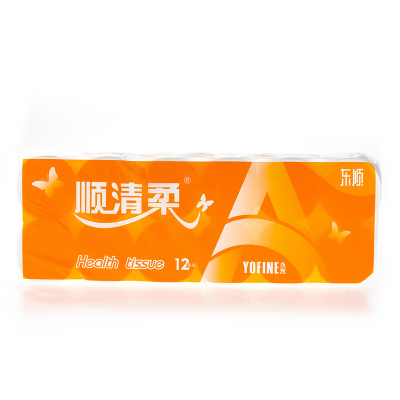 顺清柔12卷卫生卷纸2500g家用卷纸无芯卷纸