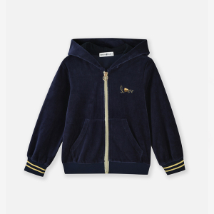 [1件3折]铅笔俱乐部秋冬新款女童外套中大童水晶绒运动上衣儿童拉链衫