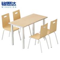 铭思达不锈钢食堂餐桌椅1.2米套