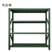 风雷顺消防铁锹镐农具摆放架安保装备器材存放架军绿色拆装盾牌货架2米长存放架2000*600*2000