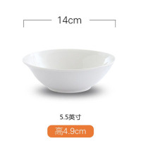 橙亿鸿 纯白陶瓷斗碗 面碗 5.5英寸/个