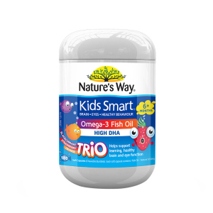 Nature's Way佳思敏 儿童三色鱼油DHA补脑益智护眼软胶囊 180粒