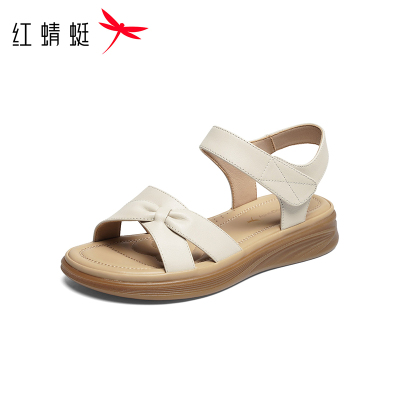 红蜻蜓时尚女士凉鞋女夏季新款细带松糕底透气舒适轻便潮流设计凉鞋