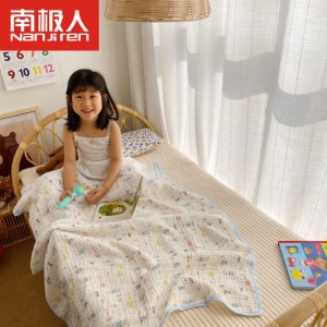 6层纱布浴巾柔棉吸水速干儿童夏被盖毯裹巾洗澡巾