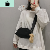 小包包女2020新款潮ins风百搭学生原宿ulzzang迷你可爱小熊帆布包NEW LAKE女手包