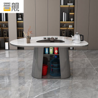 晋舰岩板茶桌椅组合现代家用阳台简约茶桌办公室泡茶桌1.4桌