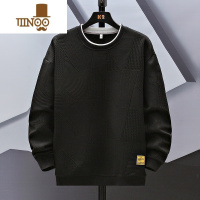 YANXU大码男士卫衣秋季新款潮流宽松胖子肥佬套头长袖上衣百搭体恤衫潮