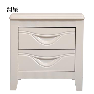 渭星床头柜简约现代卧室床边储物柜升级款白色50*41*50cm