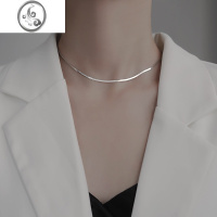 JiMi925银银蛇骨项链女2023年新款夏高级感ins冷淡风素链小众锁骨颈链