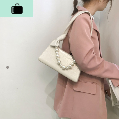 高级感珍珠包女包包2020新款潮网红奶茶色腋下包法棍包小众手提包NEW LAKE女士单肩包