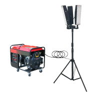 晫安联 ZM7010C 220V 150W IP65 发电机5KW LED 多功能升降式照明装置(计价单位:台)红色