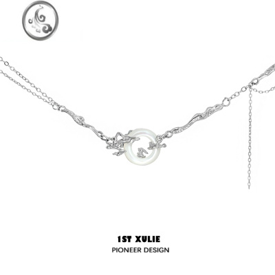 JiMi1STXULIE银银玉兔项链女原创轻奢小众设计高级感冷淡风双层锁骨链