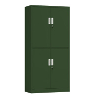 铭威盾绿色铁皮文件柜办公室档案柜资料柜财务凭证柜钢制办公柜子加厚双节柜