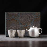 MULTIPOTENT整套功夫茶具鎏银茶具龙凤呈祥1壶2杯套装大师手签可收藏