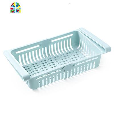 冰箱内保鲜自由可伸缩收纳盒托盘蓝挂篮篮抽屉抽拉式筐悬挂整理架 FENGHOU保鲜盒保鲜盒