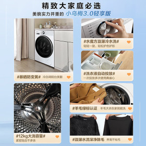 小天鹅小乌梅3.0滚筒洗衣机 TG12VE10PRO