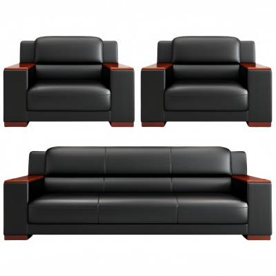 悦兴诚办公沙发单人+单人+三人套