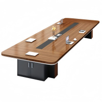 悦兴诚会议培训桌3.0m+10把椅子套