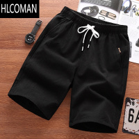 HLCOMAN五分短裤男士夏季薄款外穿潮流棉麻休闲运动宽松亚麻沙滩中马裤子